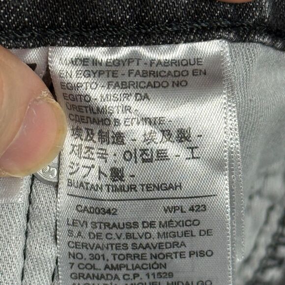 Levis 541 Jeans Mens 36x32 (Fits 34x30) Gray Athletic Tapered Fit Stretch Denim - Picture 8 of 16